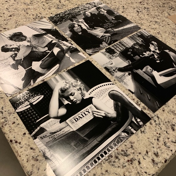 Wall Decor Vintage Hollywood Art Prints 12x12in Black And White Set